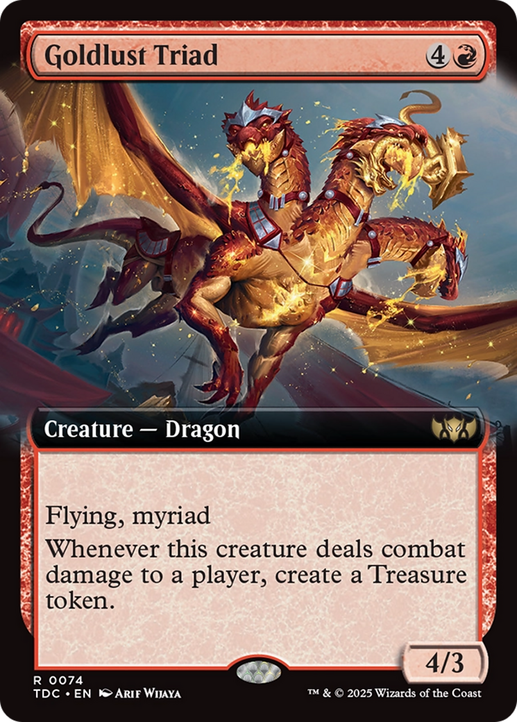 Goldlust Triad (Extended Art) (TDC-074) - Commander: Tarkir: Dragonstorm: (Extended Art)