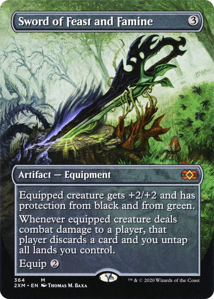 Sword of Feast and Famine (Borderless) (2XM-364) - Double Masters (Borderless)
