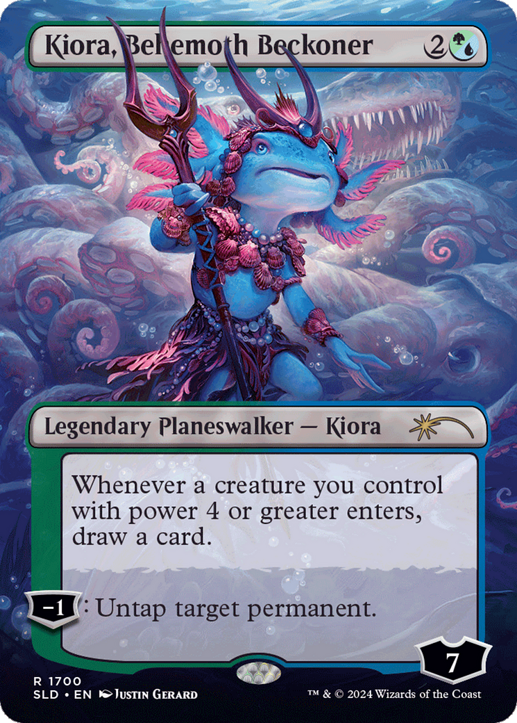 Kiora, Behemoth Beckoner (SLD-1700) - Secret Lair Drop (Borderless)