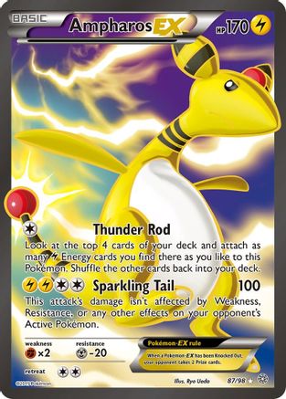 Ampharos EX (87 Full Art)/98 - XY Ancient Origins Holofoil