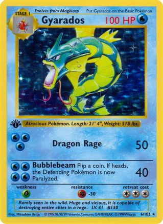 Gyarados - Base Set Shadowless 1st Edition Holofoil