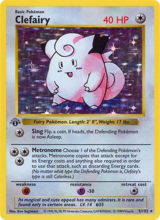 Clefairy - Base Set Shadowless Unlimited Holofoil