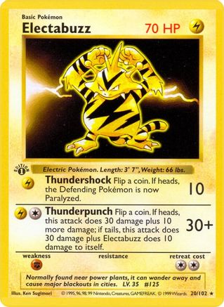 Electabuzz - Base Set Shadowless Unlimited