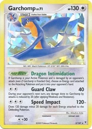 Garchomp - 5/147 (Cracked Ice Holo) - Deck Exclusives Holofoil