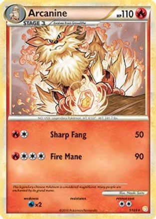 Arcanine - 1/123 (HeartGold & SoulSilver) - Deck Exclusives