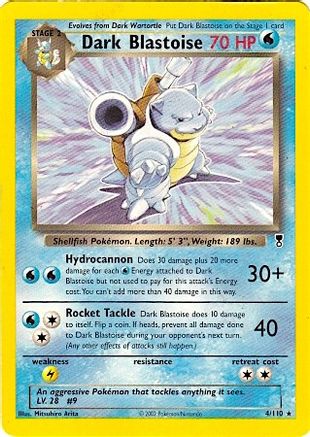 Dark Blastoise - 4/110 (WotC Legendary Collection) - Deck Exclusives