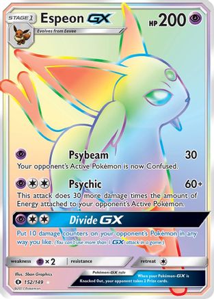 Espeon GX (Secret)/149 - SM Base Set Holofoil
