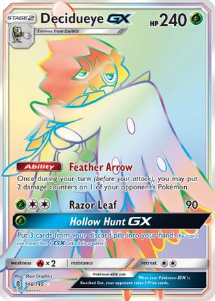 Decidueye GX (Secret)/145 - SM Guardians Rising Holofoil