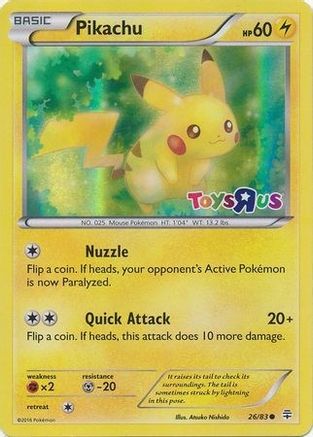 Pikachu - 26/83 (Toys R Us) 26 - Miscellaneous Cards & Products Holofoil