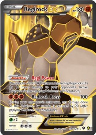 Regirock EX - 43a/124/124 - Alternate Art Promos Holofoil