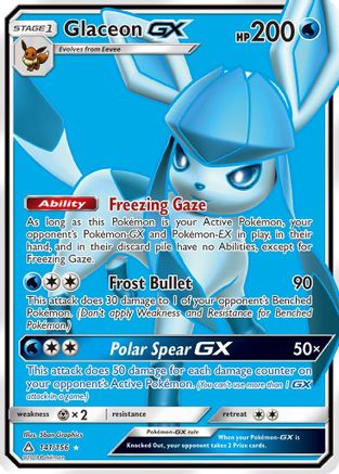 Glaceon GX (Full Art)/156 - SM Ultra Prism Holofoil