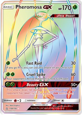Pheromosa GX (Secret Rare)/156 - SM Ultra Prism Holofoil
