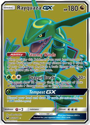Rayquaza GX (Full Art)/168 - SM Celestial Storm Holofoil