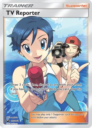 TV Reporter (Full Art)/168 - SM Celestial Storm Holofoil