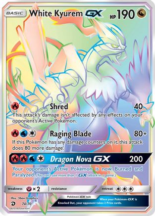 White Kyurem GX (Secret)/70 - Dragon Majesty Holofoil