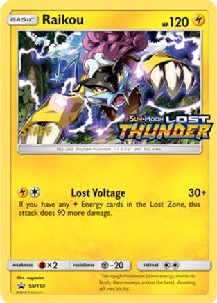 Raikou - SM150 (Prerelease) (Staff) - SM Promos Holofoil