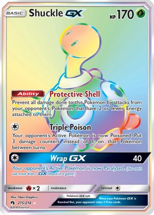 Shuckle GX (Secret)/214 - SM Lost Thunder Holofoil