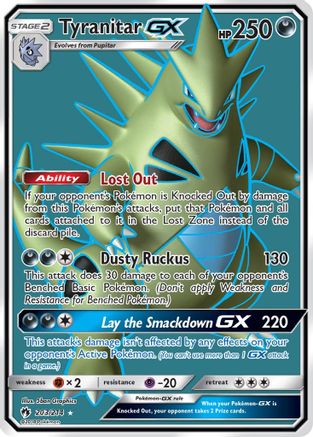 Tyranitar GX (Full Art)/214 - SM Lost Thunder Holofoil