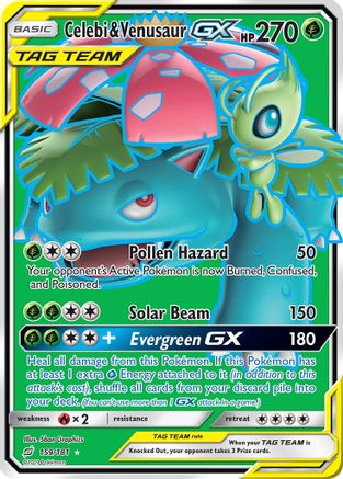 Celebi & Venusaur GX (Full Art)/181 - SM Team Up Holofoil