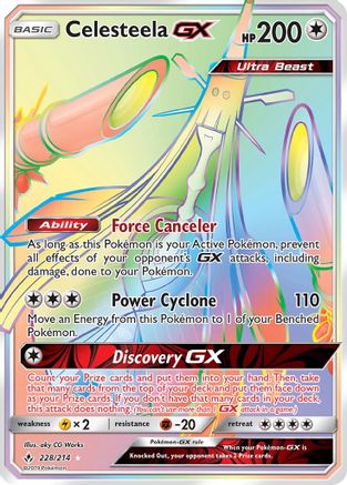 Celesteela GX (Secret)/214 - SM Unbroken Bonds Holofoil