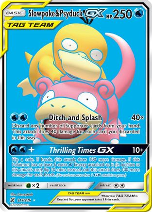 Slowpoke & Psyduck GX (Full Art)/236 - SM Unified Minds Holofoil