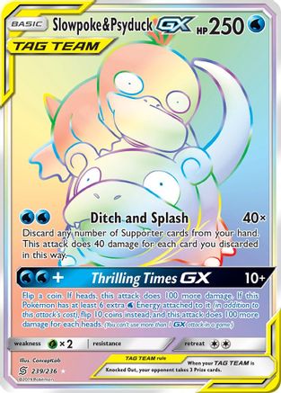 Slowpoke & Psyduck GX (Secret)/236 - SM Unified Minds Holofoil