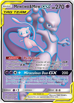 Mewtwo & Mew GX (Full Art)/236 - SM Unified Minds Holofoil