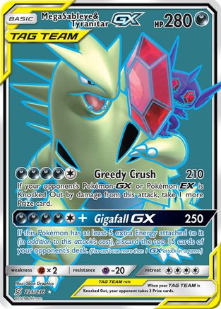 Mega Sableye & Tyranitar GX (Full Art)/236 - SM Unified Minds Holofoil