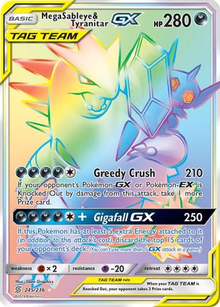 Mega Sableye & Tyranitar GX (Secret)/236 - SM Unified Minds Holofoil