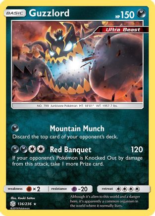 Guzzlord 136/236 - SM Cosmic Eclipse Holofoil