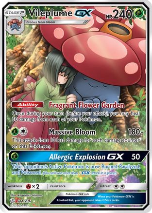 Vileplume GX (Full Art)/236 - SM Cosmic Eclipse Holofoil