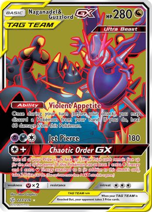 Naganadel & Guzzlord GX (Full Art)/236 - SM Cosmic Eclipse Holofoil