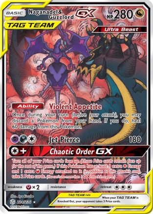 Naganadel & Guzzlord GX (Alternate Full Art)/236 - SM Cosmic Eclipse Holofoil