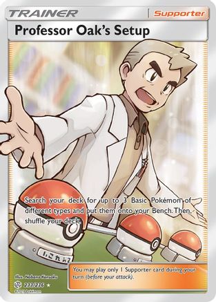 Professor Oak's Setup (Full Art)/236 - SM Cosmic Eclipse Holofoil