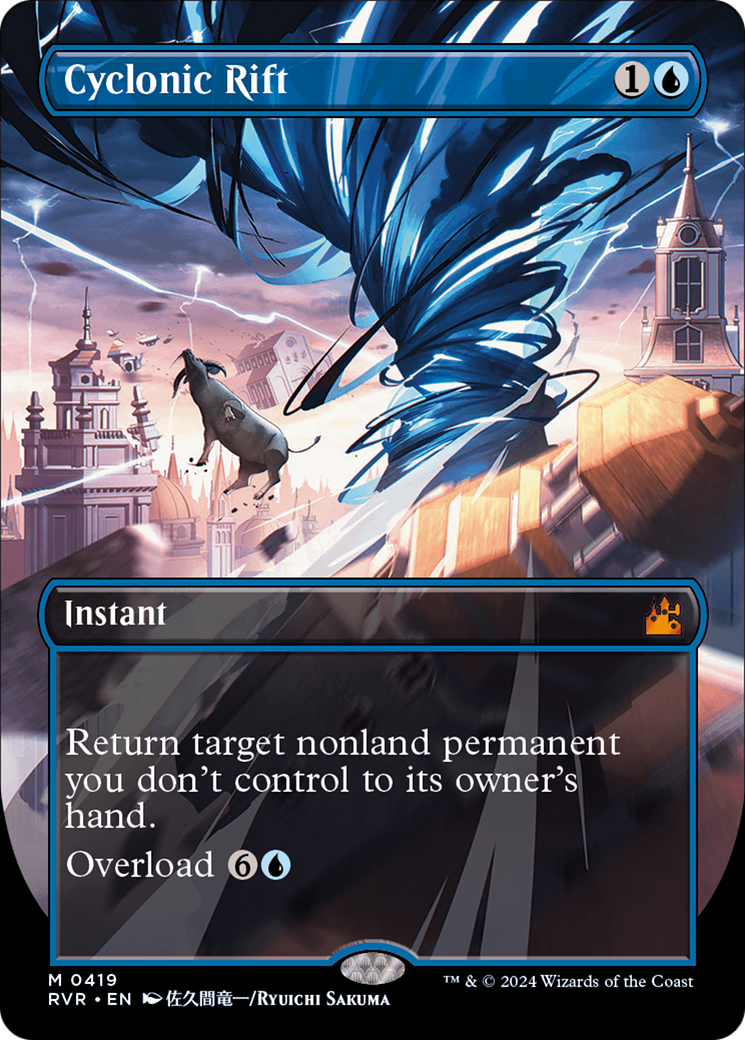 Cyclonic Rift (Anime Borderless) (RVR-419) - Ravnica Remastered (Borderless) Foil