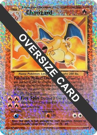 Charizard - S1/S4 (Box Topper) - Jumbo Cards Reverse Holofoil