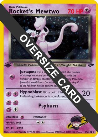 Rocket's Mewtwo - 14/132 - Jumbo Cards Holofoil