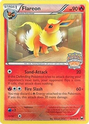 Flareon - 12/108 (Regional Championships) - League & Championship Cards Reverse Holofoil