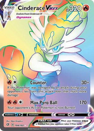 Cinderace VMAX (Secret)/192 - SWSH02 Rebel Clash Holofoil