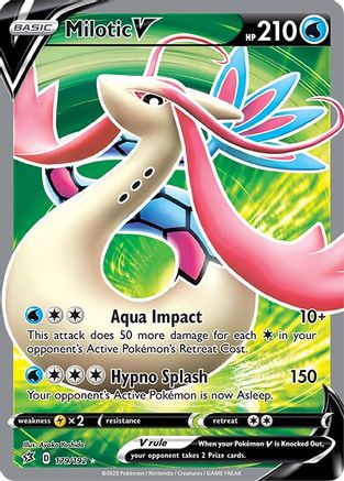 Milotic V (Full Art)/192 - SWSH02 Rebel Clash Holofoil