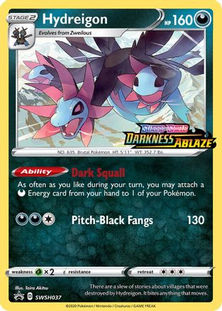Hydreigon - SWSH037 (Prerelease)/307 - SWSH Sword & Shield Promo Cards Holofoil