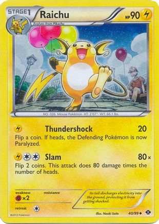 Raichu - 40/99 (Cosmos Holo) - Blister Exclusives Holofoil