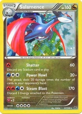 Salamence - 57/108 (Cosmos Holo) - Blister Exclusives Holofoil