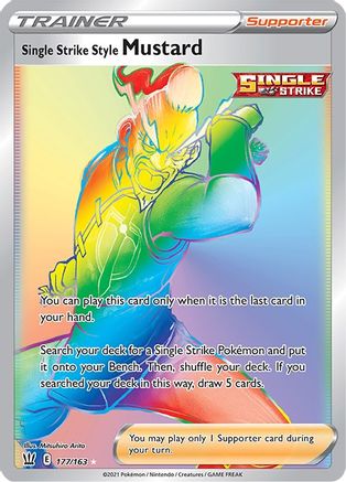 Single Strike Style Mustard (Secret)/163 - SWSH05 Battle Styles Holofoil