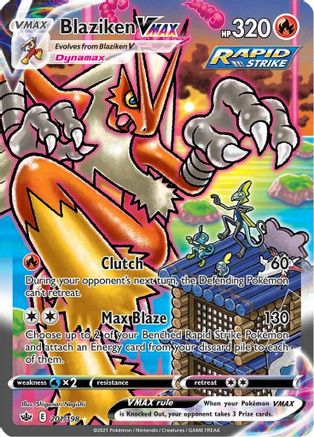 Blaziken VMAX (Alternate Art Secret)/198 - SWSH06 Chilling Reign Holofoil