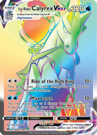 Ice Rider Calyrex VMAX (Secret)/198 - SWSH06 Chilling Reign Holofoil
