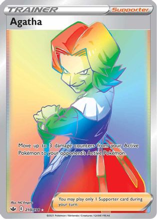 Agatha (Secret)/198 - SWSH06 Chilling Reign Holofoil