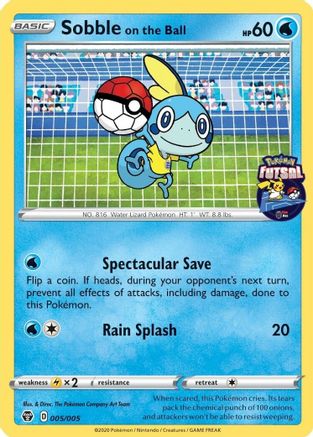 Sobble on the Ball - 005/005 (Pokemon Futsal) 5/5 - Miscellaneous Cards & Products