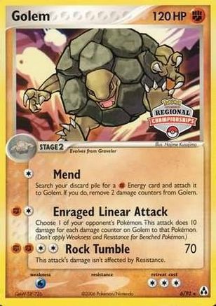 Golem - 6/92 (Regional Championships) - League & Championship Cards