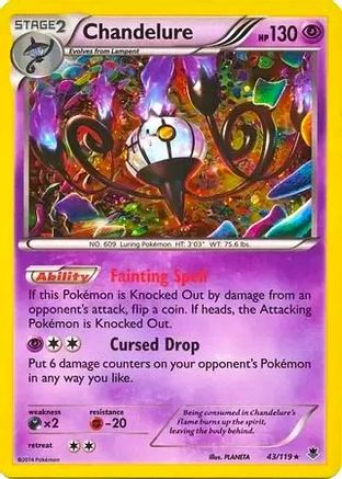 Chandelure - 43/119 (Cosmos Holo) - Blister Exclusives Holofoil